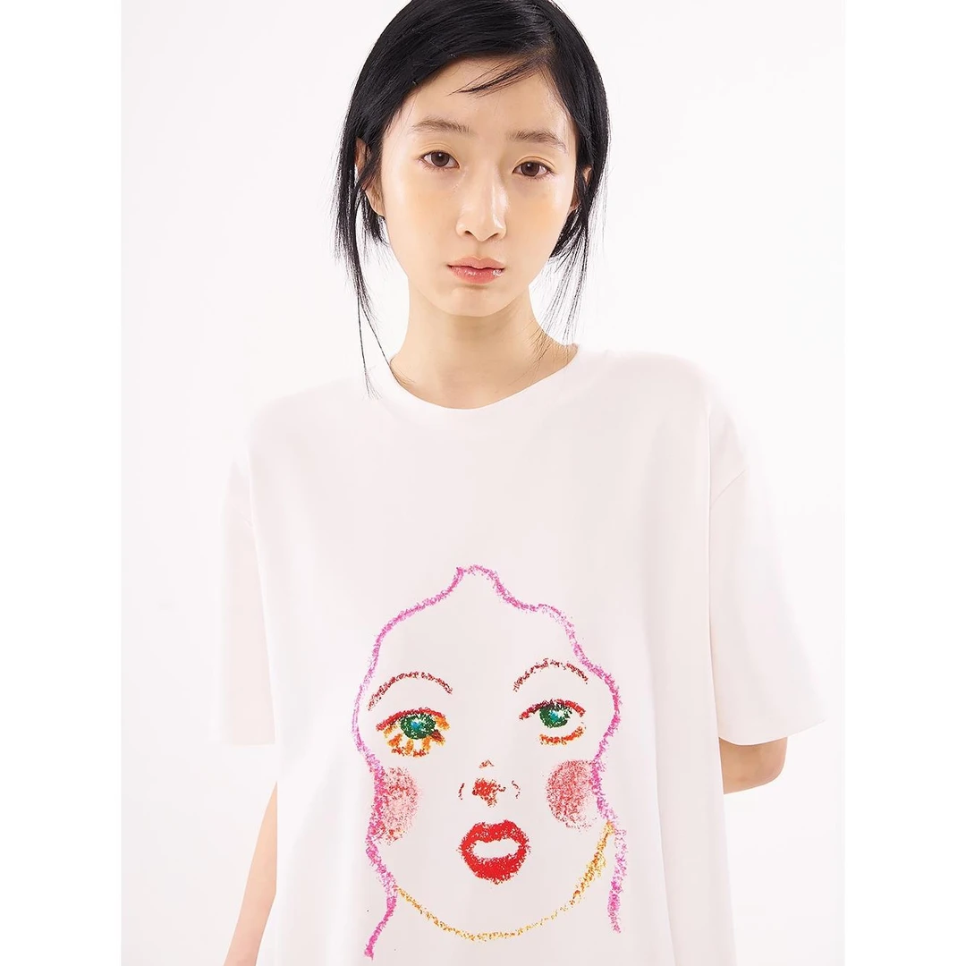 「TWOIxLHWONG93」“梦幻女孩”tee： 插画师联名 新疆长绒棉短袖