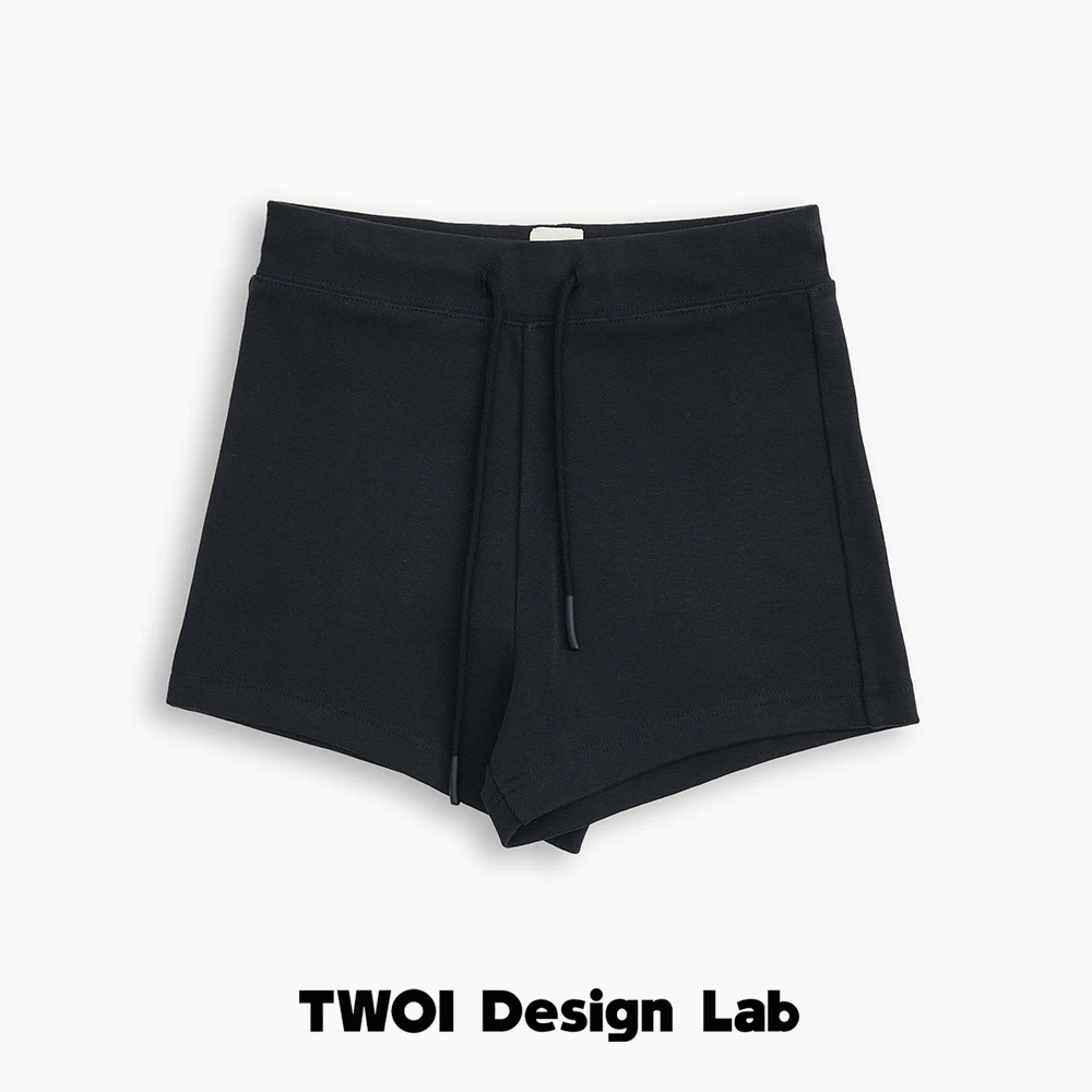 TWOI Design Lab "塑形裤" 「藏蓝罗纹质感舒适塑形短裤」
