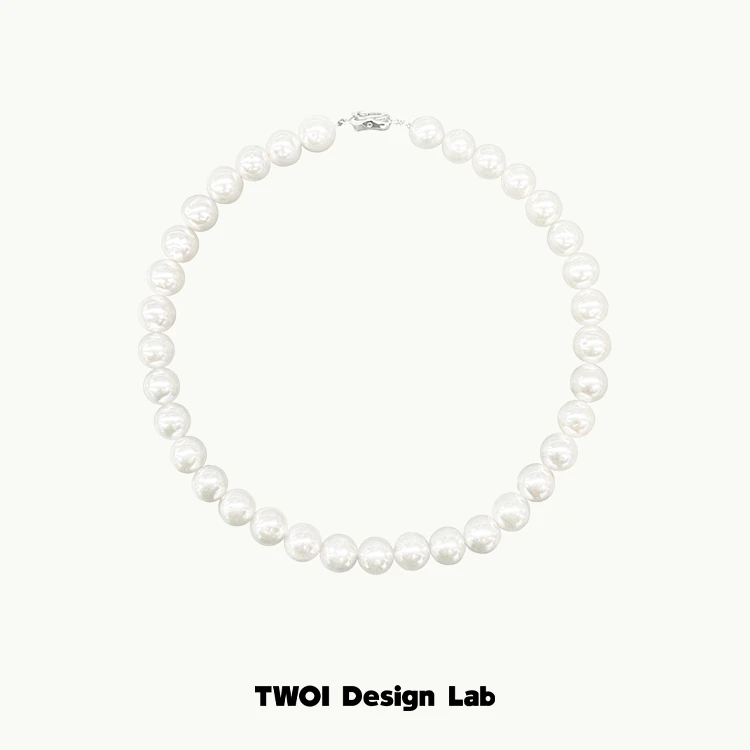 TWOI Design Lab "Pearl系列" 「氧气白13点位微瑕Peral NeckLace」
