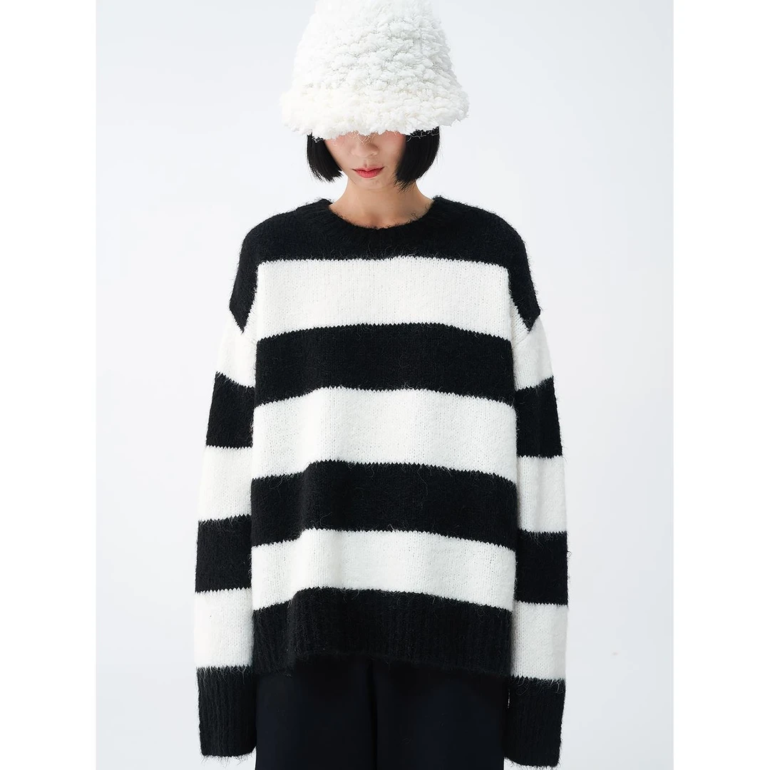 回归经典！黑白条纹毛衣「感受质感带来的高级」TWOI Sweater