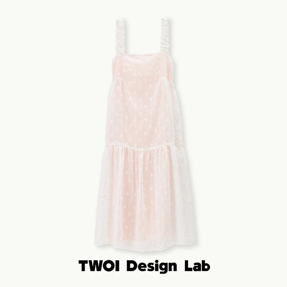 TWOI Design Lab "奶油公主裙"「松紧肩带吊带连衣裙」