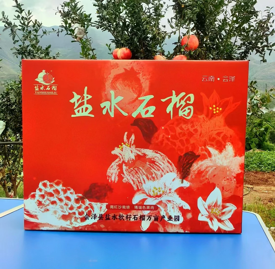 （超大果8-9个装礼盒装）云南高山种植新鲜采摘 会泽县盐水软籽石榴