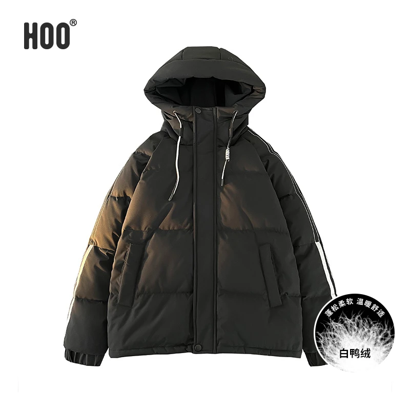 HOO大童羽绒服男孩12-18岁大男孩冬季外套加厚保暖宽松鸭绒0648