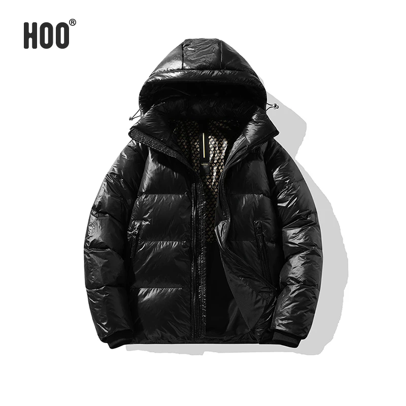 HOO中大童冬季黑金羽绒服自生热保暖白鸭绒舒适纯色百搭0607