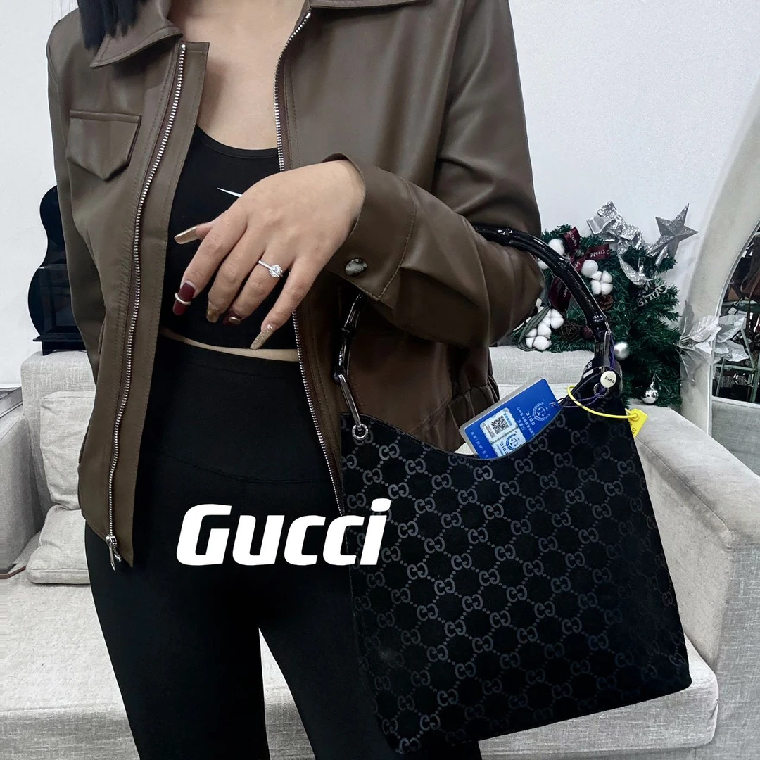 95新 GUCCI/古驰 614235/竹节手提