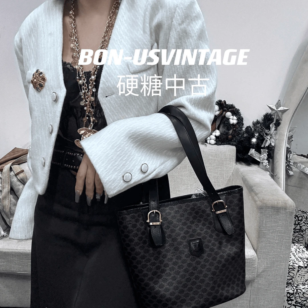 95新 Celine/思琳 /616508/黑花水桶