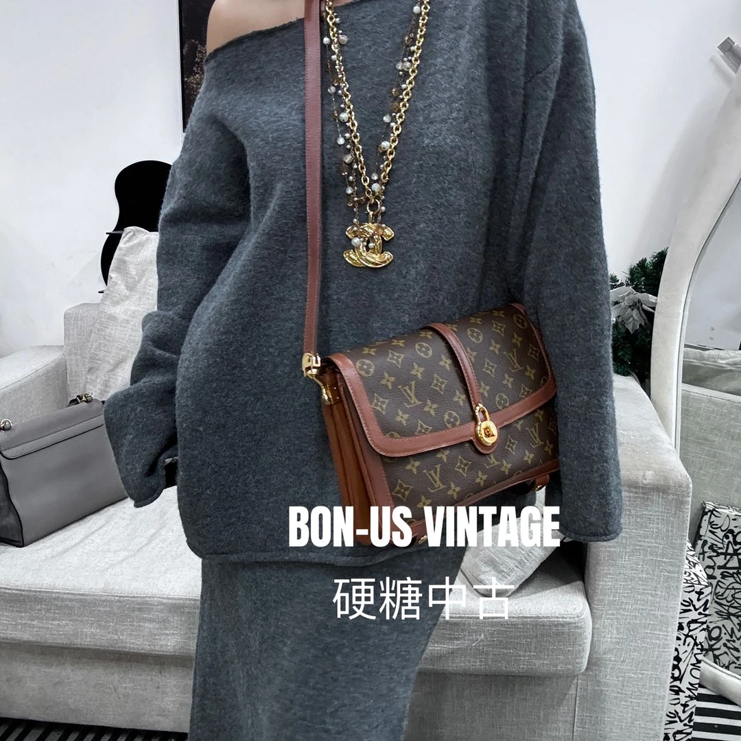 95新 LouisVuitton/路易威登 617447/老花中古锁头包