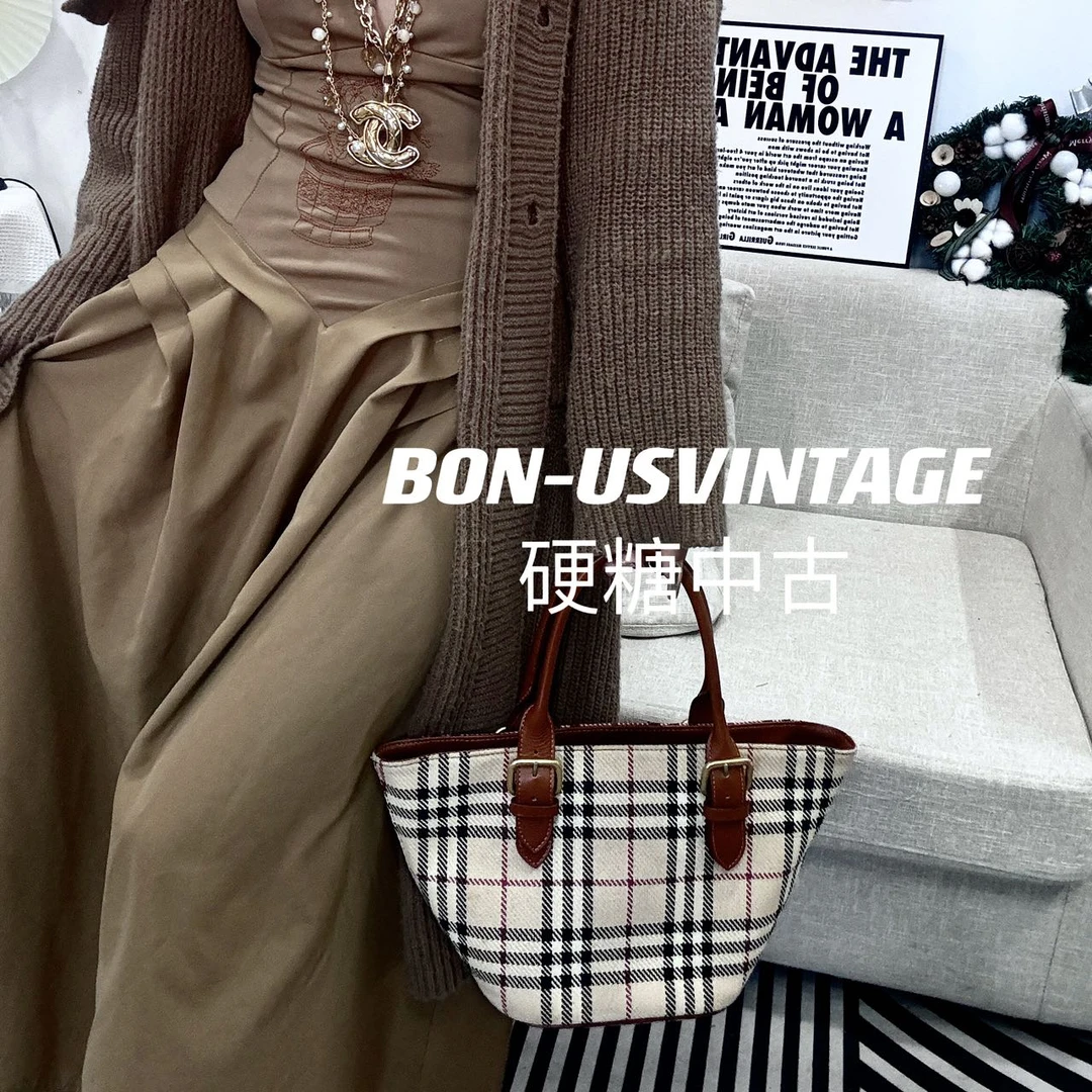 95新 BURBERRY/博柏利 614096/菜篮子