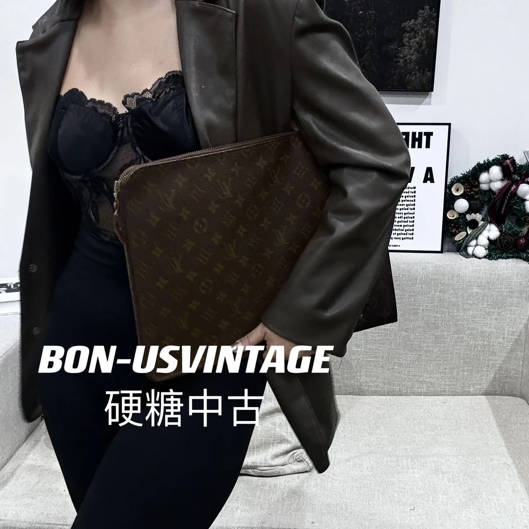 95新 LouisVuitton/路易威登 614274/老花手拿
