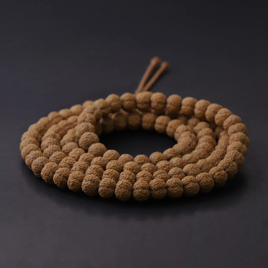 S8106四瓣龙鳞D药工作室精配矮桩四瓣龙鳞纹小金刚108文玩手串