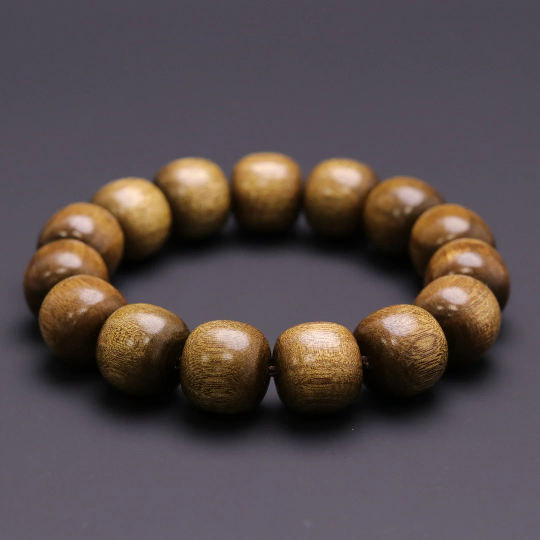 S6068金丝楠木老型桶珠单圈木串男女士盘玩文玩手串木质手把件
