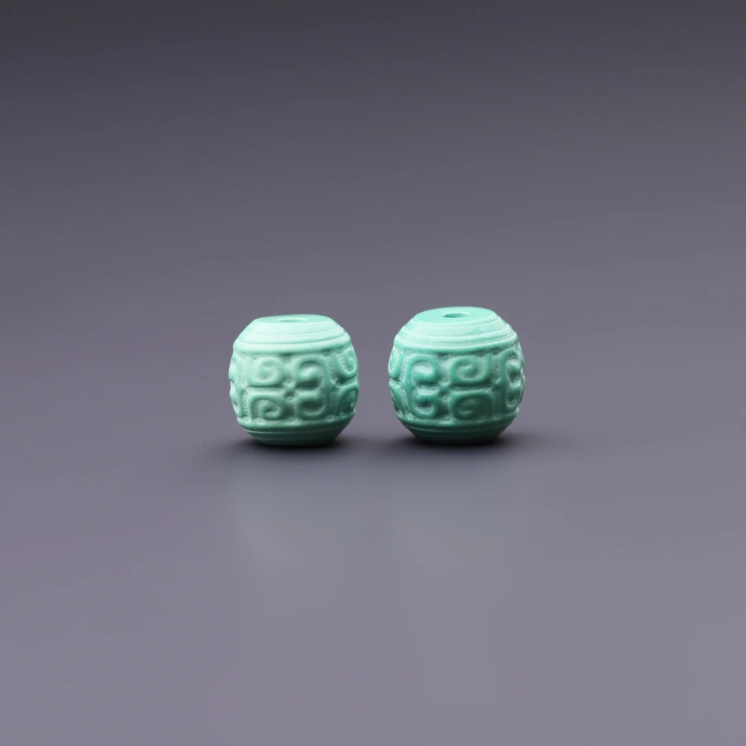 S6737菱镁矿【回纹珠】隔珠顶珠单珠配珠文玩饰品
