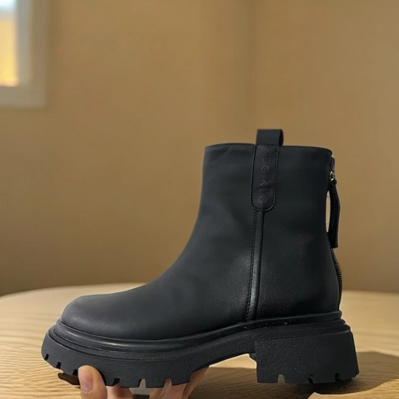 888-8时尚休闲百搭黑色秋冬短靴英伦潮流