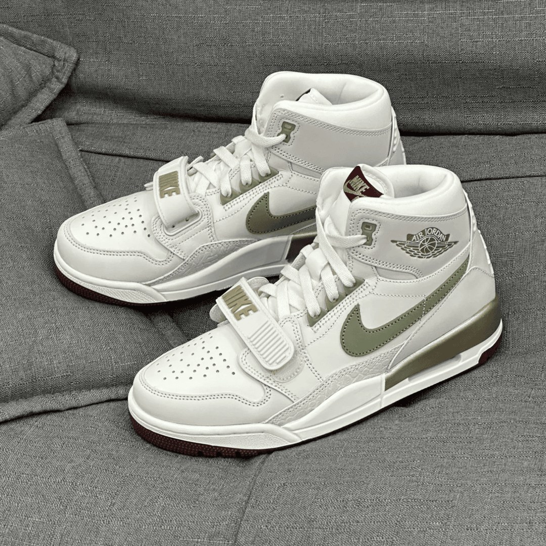 Jordan Legacy 312高帮复古篮球鞋 男款白绿灰龙年限定HF0745-131