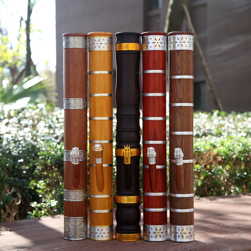 【天然实木】红木水烟筒云南实木制作烟斗鸡翅木大号香樟木精品烟斗