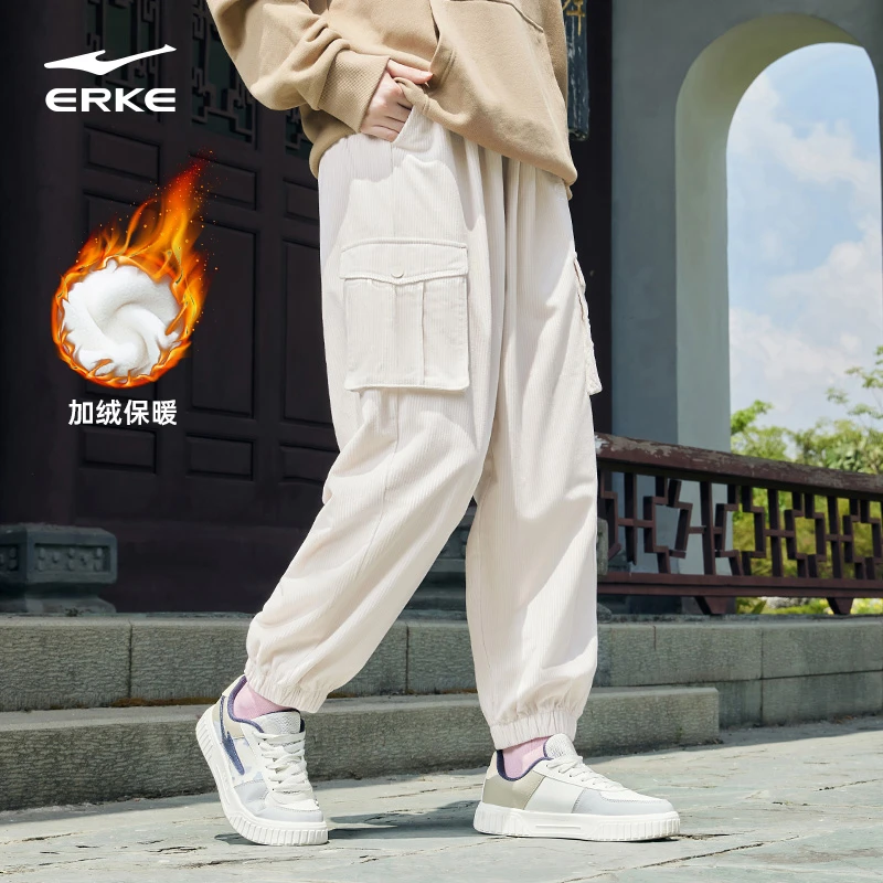 嫦娥奔月丨鸿星尔克运动裤女爆款女裤加绒保暖时尚工装休闲裤裤子