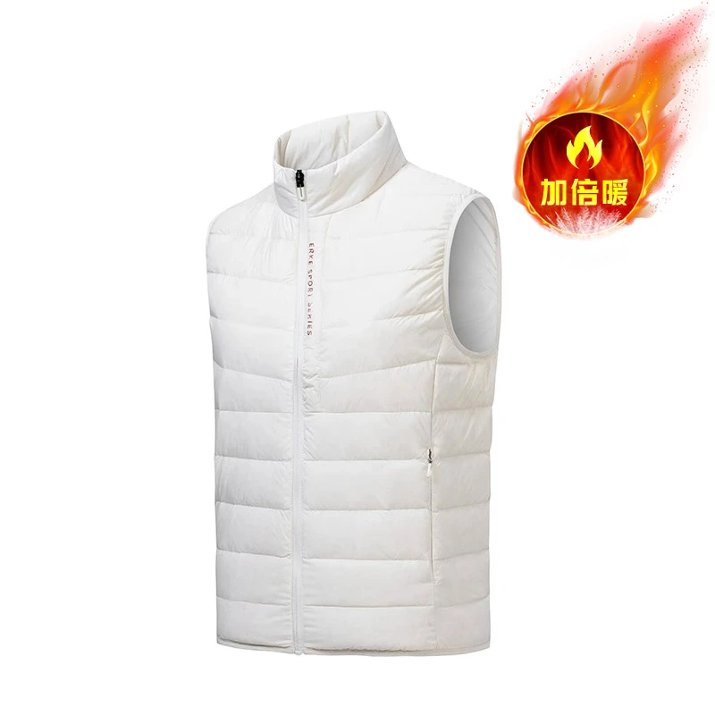 鸿星尔克羽绒服女2024春季羽绒马甲无袖轻薄羽绒服夹克外套上衣女