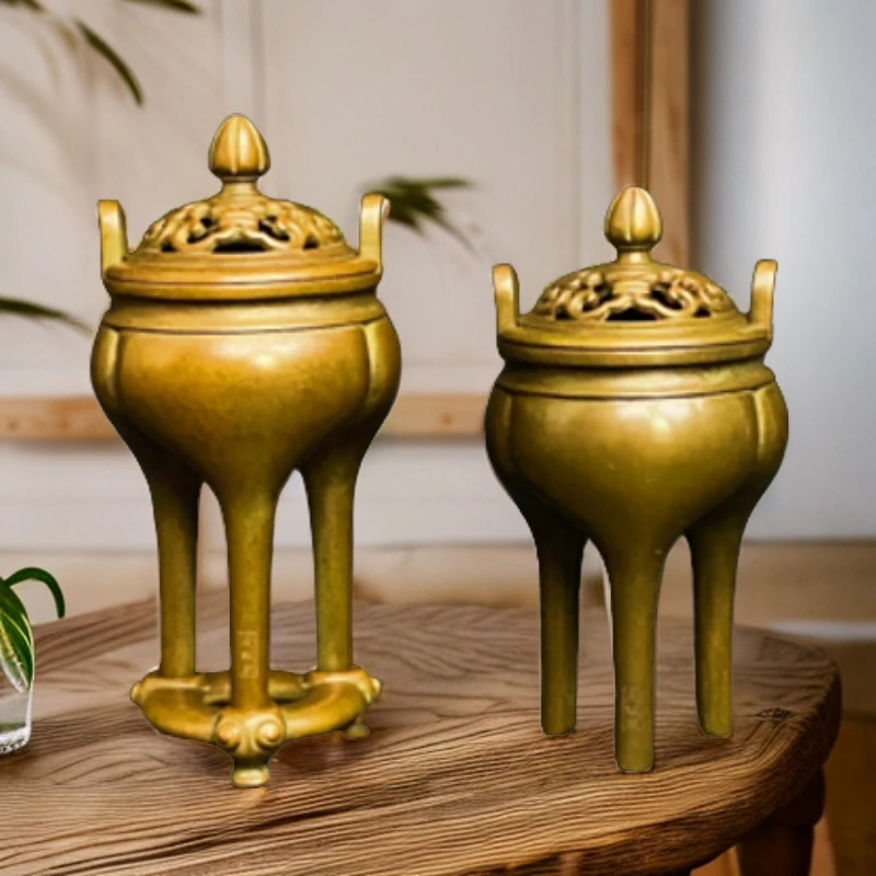 【善香缘工艺品】苏工庆松堂胡庆松作瓜式冲耳熏炉5*5*8cm精工