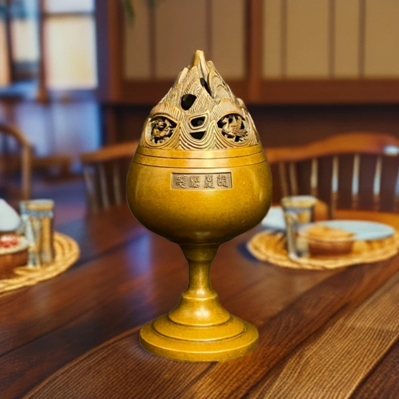 【善香缘工艺品】胡庆松制庆松堂宝焰博山炉8*8*17.5cm精工细作