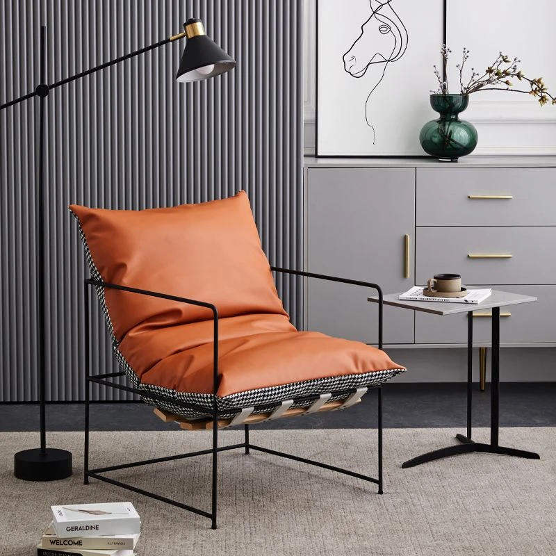 沙发椅家用L形单人北欧网红服装店极简客厅设计师小阳台卧室懒人