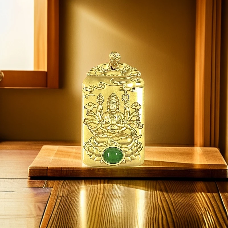 男士爆款千手观音玛瑙吊坠-带链子-带礼盒证书 FF