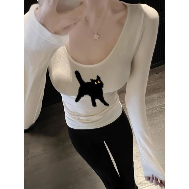 今年流行漂亮打底衫2023新款女秋冬洋气德绒内搭低领白色长袖上衣