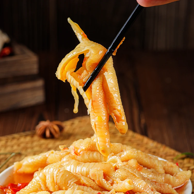 柠檬酸辣无骨鸡爪柠檬去骨凤爪解馋过瘾网红零食爽口开盖即食