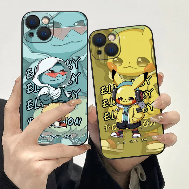 动漫杰尼龟全包手机壳适用于苹果11/12/13/14promax华为p40防摔