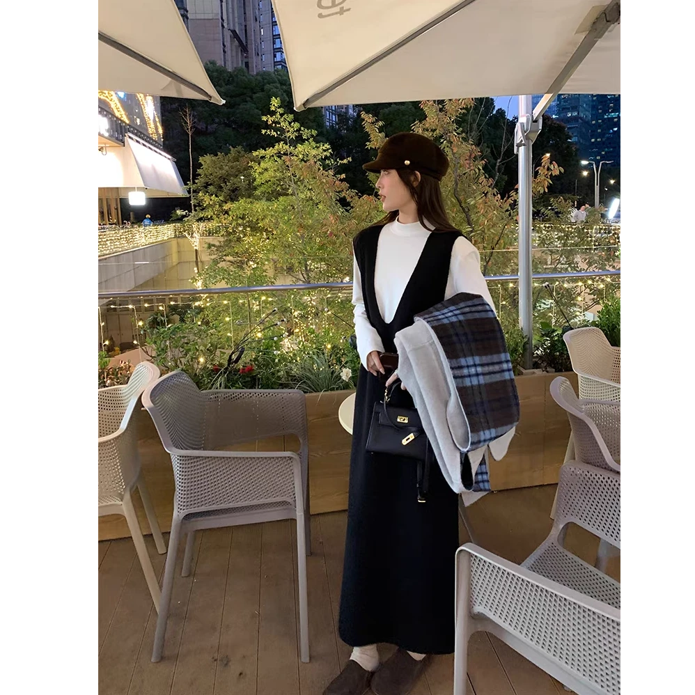 【现货秒发-NAZ大码高端定制】温柔风百搭针织小香背心裙