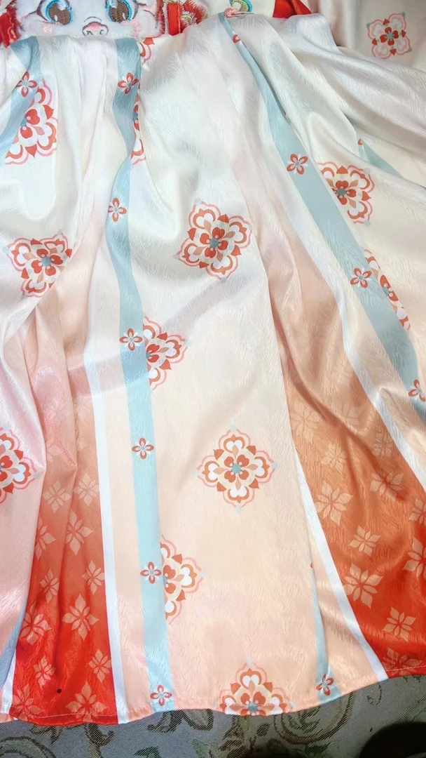 汉服女童加绒蓝色套装【小龙女】