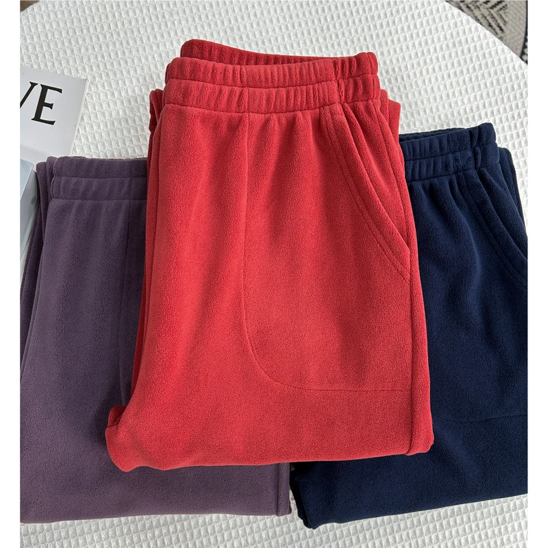 【暖绒绒】情侣男女同款大码加厚绒家居裤奥粒绒保暖裤外穿休闲裤