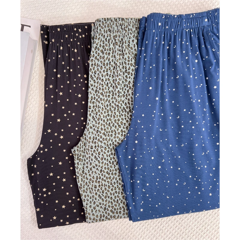 【50支兰精莫代尔】遮肉显瘦减龄九分裤 宽松无痕大码家居外穿裤