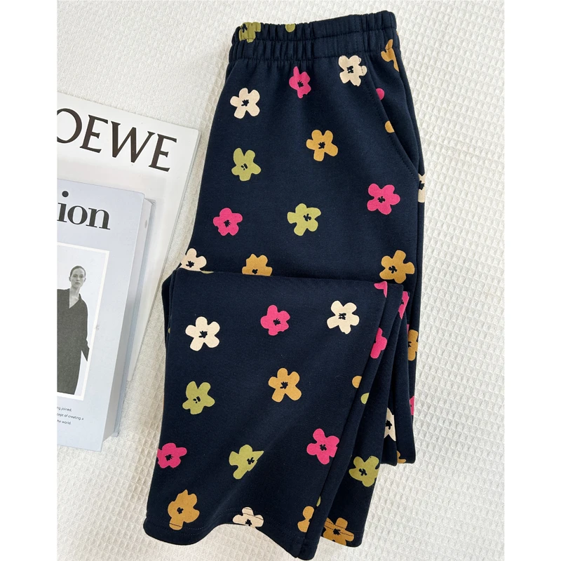 【纯棉加绒加厚】巨保暖内加奥粒绒大码直筒裤宽松冬季保暖裤