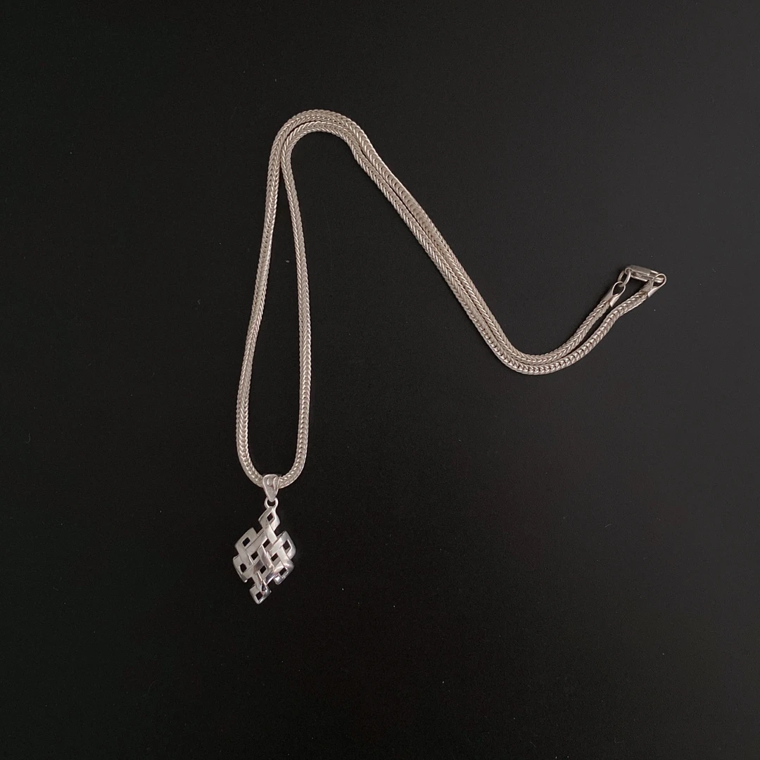 925银银制品 蒙古风吉祥结项链轻奢雅典同款气质镂空经典百搭精致