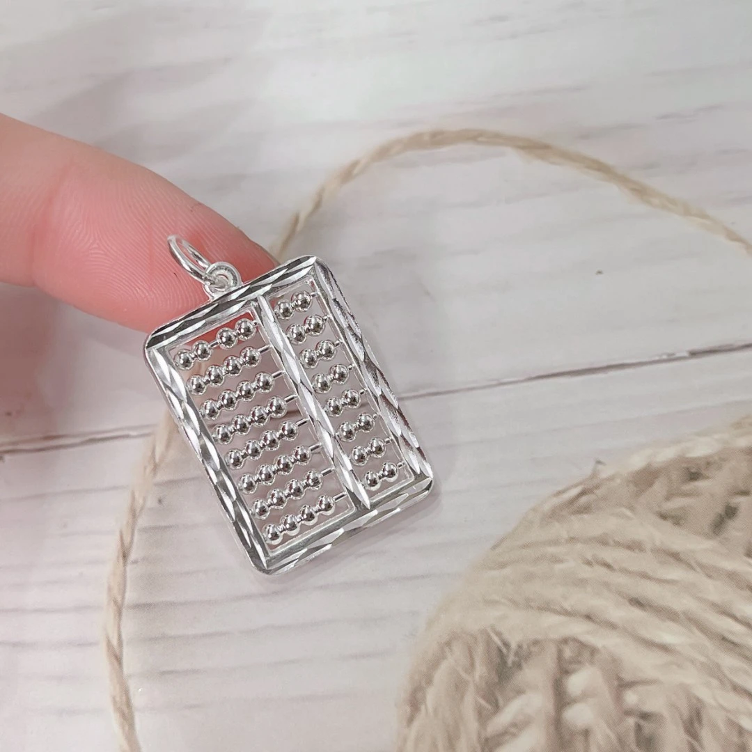 吊坠足银 A8161【精打细算算盘吊坠】 足银990简约百搭时尚经典大气