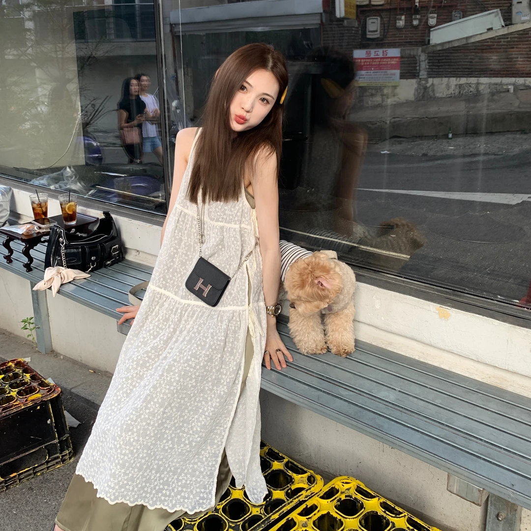 aaaaxbbb 札幌群岛 叠穿奇迹连衣裙套装时髦设计绣花折扣