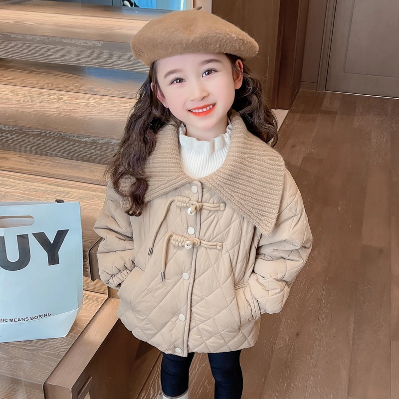 儿童加厚棉衣女童2024新款休闲冬款洋气网红百搭女宝宝韩版外套潮