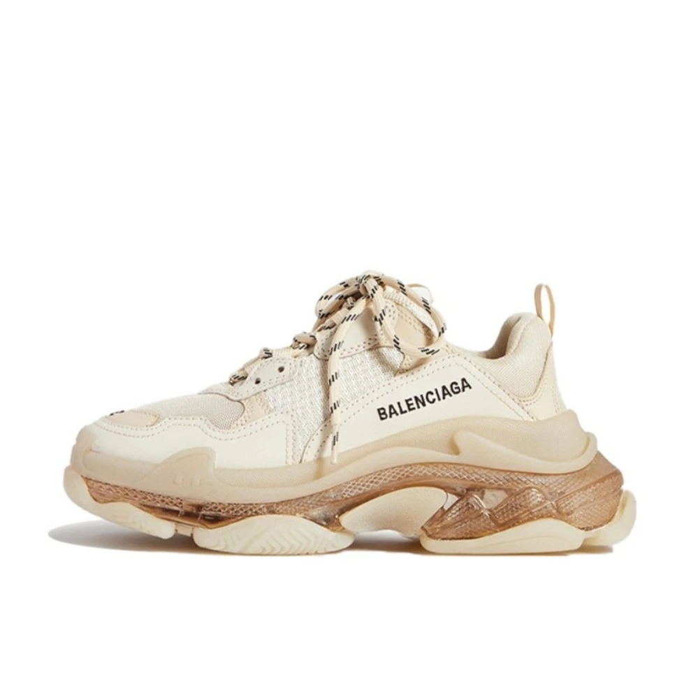 巴黎世家 balenciaga triple s 奶茶色气垫款 老爹鞋 全新原盒