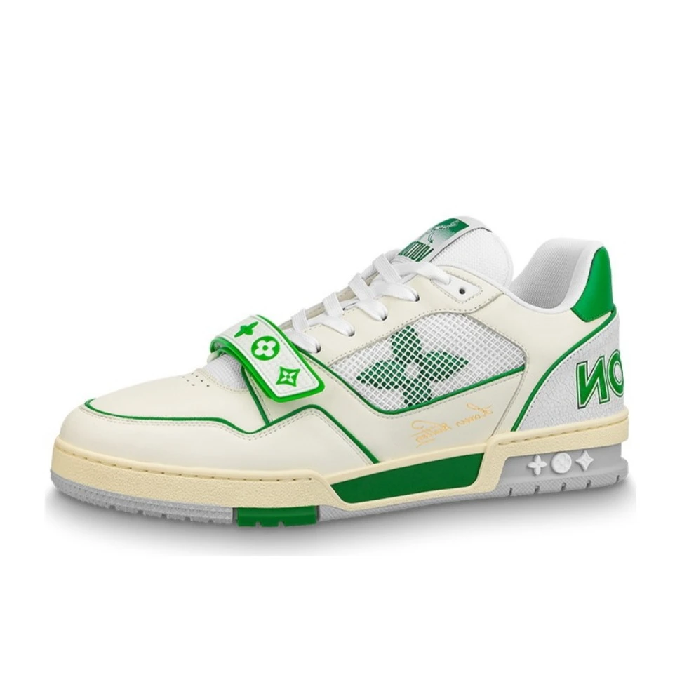 louis vuitton lv trainer 白绿 魔术贴 43.5码 全新原盒