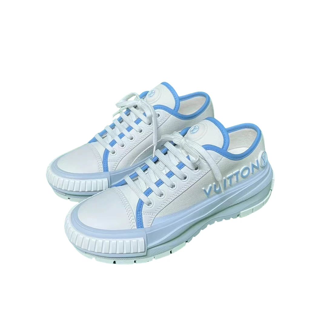Louis Vuitton LV Squad 浅蓝色厚底运动鞋 36.5码 全新原盒