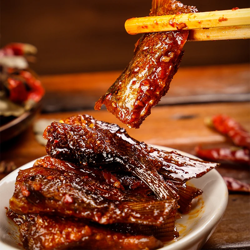 鑫香龙香辣鱼尾100g/袋零甄选小吃开袋即食鱼肉休闲酥香美味