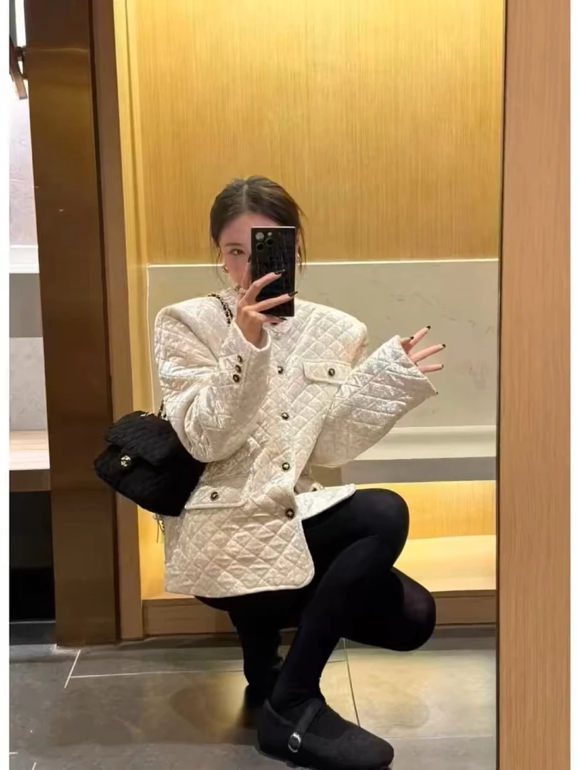 Eleven_ 丝绒羽羽加厚外套