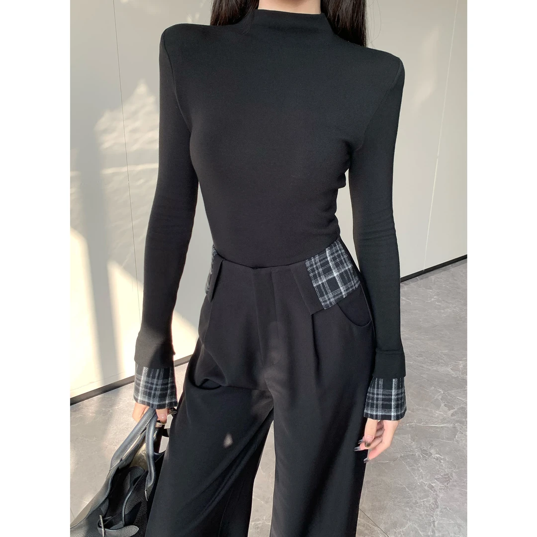 JIJINQI显瘦气质长袖设计感上衣秋冬新款时尚针织衫女JC10SZPT534