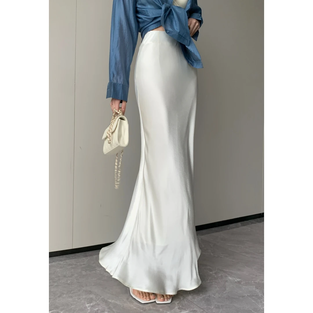 JIJINQI气质高腰显瘦半身裙2024夏季时尚轻奢修身裙子 JINQC0577