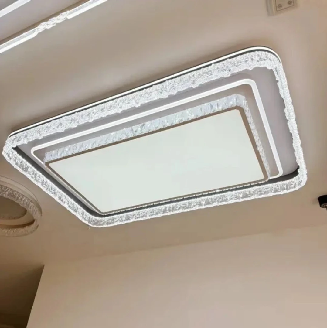 【华云灯饰】冰川璀璨大气语音客厅灯 餐厅灯卧室灯简约LED全屋套餐