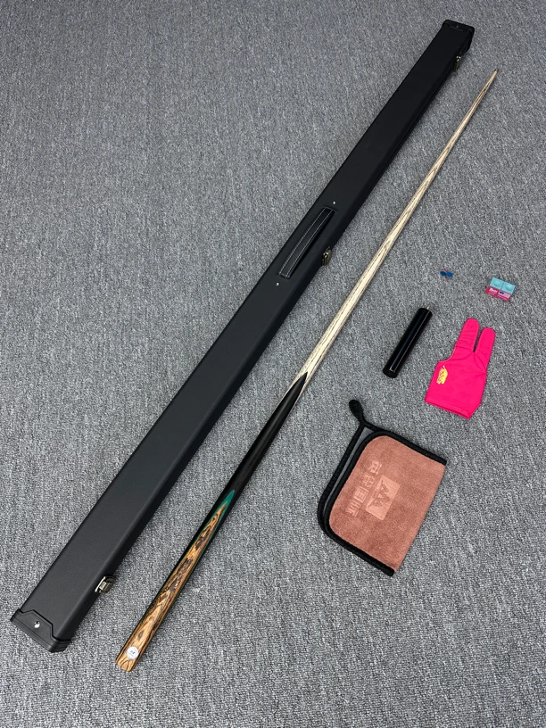 南匠H系列台球杆小头一体通杆中式黑八16彩实木免漆桌球杆