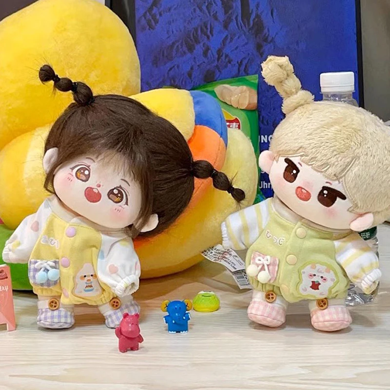 棉花娃娃娃衣20cm爬爬服睡衣现货男女娃衣毛绒玩具换装便宜正版