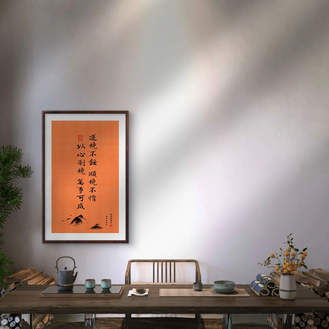 157-曾囯潘语录62*95玄关书房茶室客厅实木装饰画