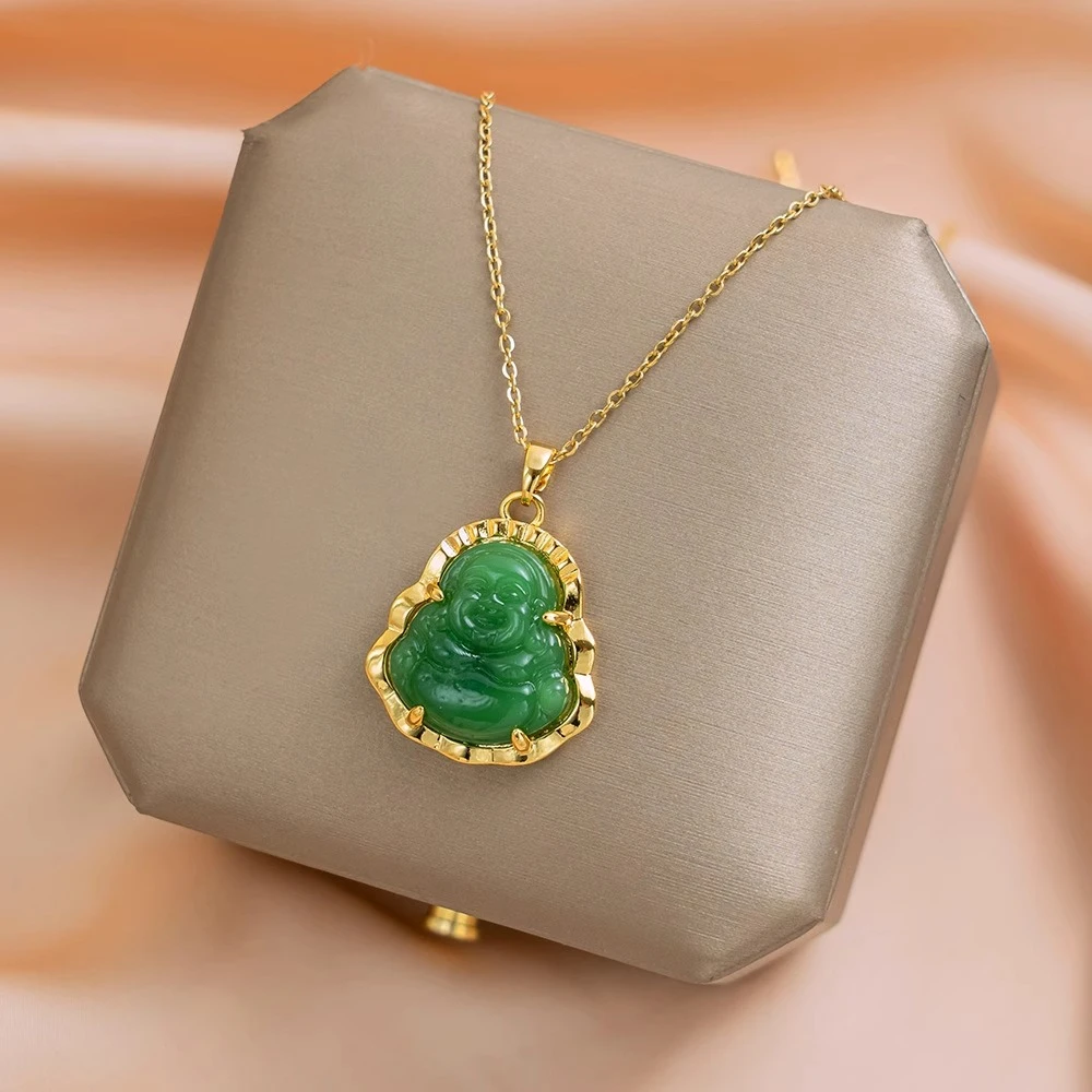 新款国风大肚佛项链吊坠送小礼盒