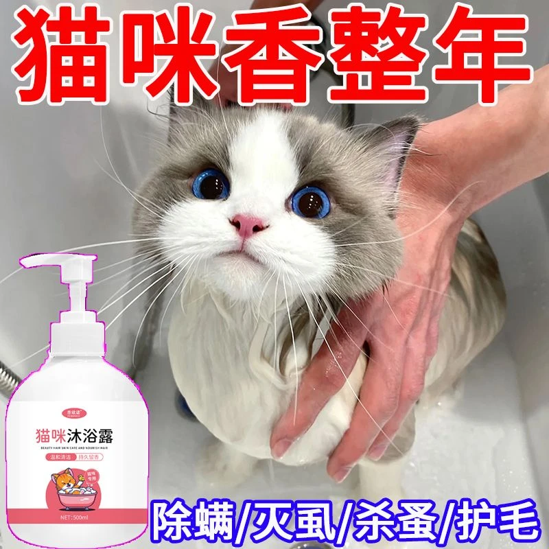 猫咪沐浴露杀菌除螨除臭去虱宠物专用洗澡香波浴液成幼猫洗护用品